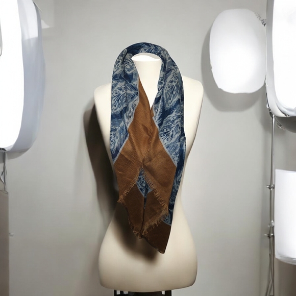 Accessories - Blue and Brown Womans Scarf